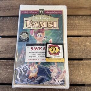 (Factory Sealed) Disney's Bambi 55th Anniversary Masterpiece Collection VHS 1997